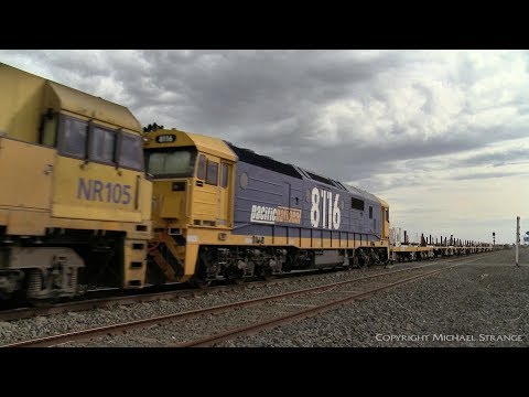 3PM4 With Bonus Rail Carrying Wagons (5/4/2019) - PoathTV Australian Trains & Railways