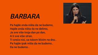 Download lagu HAJDE ONDA NISTA - karaoke (Barbara) mp3