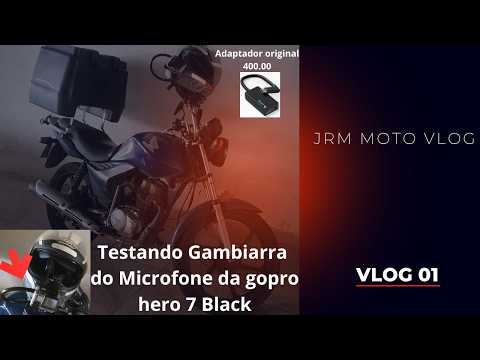 TESTE DE ADAPTADOR DO MICROFONE DA GOPRO HERO7 BLACK.