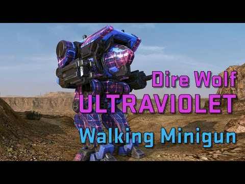Dire Wolf Ultraviolet: 8xUAC2 Walking Minigun - MechWarrior Online