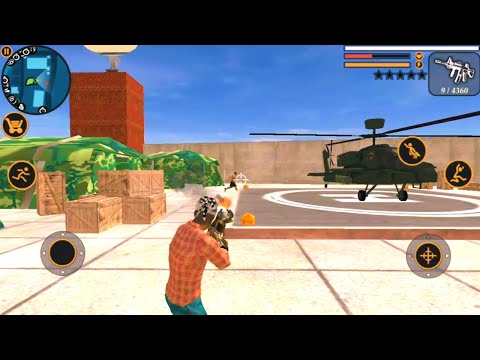 Vegas crime simulator 2 | Vegas crime now army camp on face helicopter | Best android gameplay