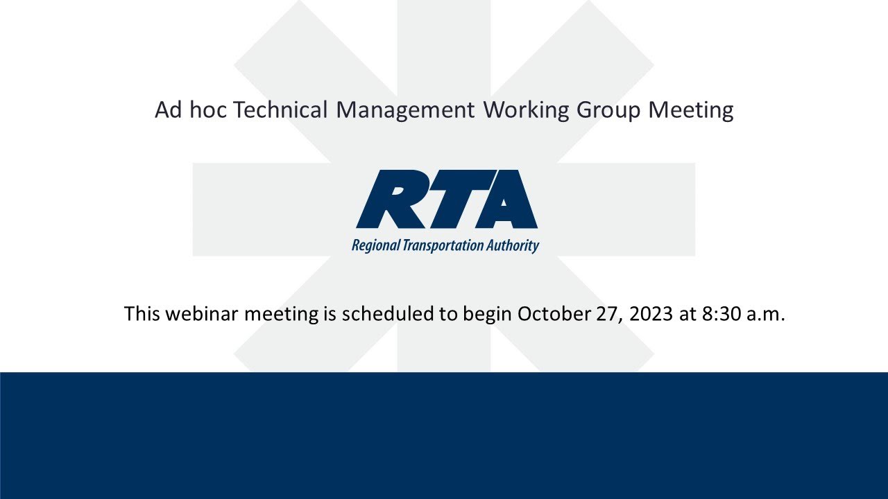 Ad hoc Technical Management Working Group Meeting - October 27, 2023 8:30 a.m.