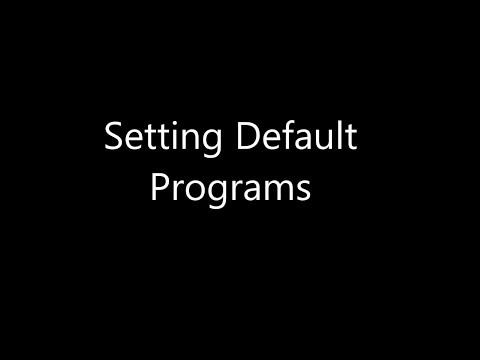 2.  Setting Default Programs