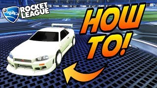 Rocket League Tips: HOW TO GET a WHITE CAR/JHZER's White Skyline + Freestyles! (Free Custom Colors)