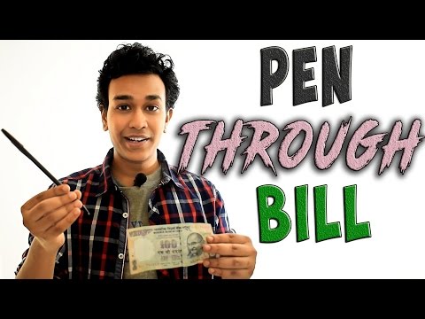 Pen through Bill - Impromptu Trick Tutorial