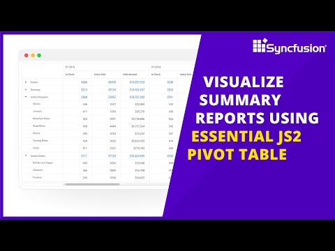 Visualize Summary Reports Using Essential JS 2 Pivot Table