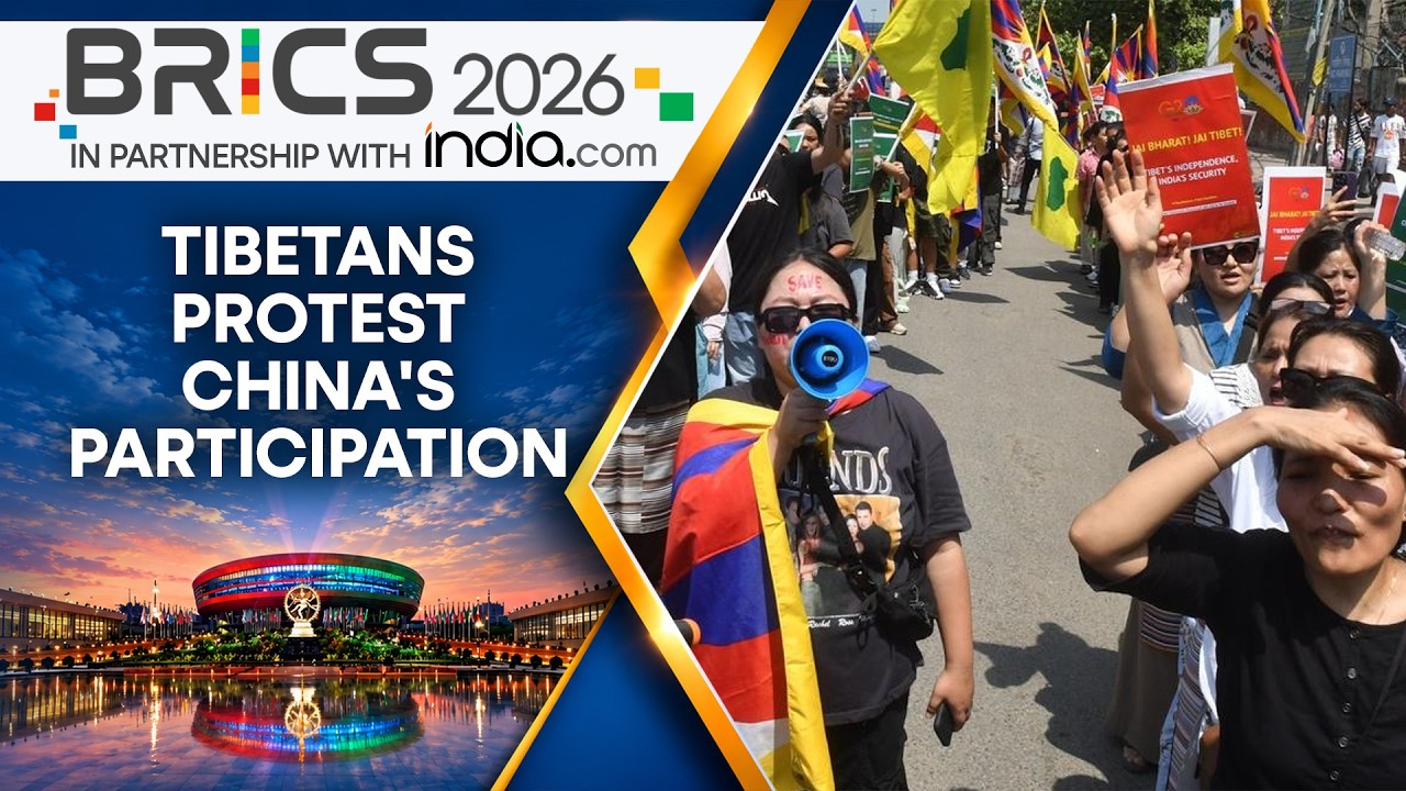 Tibetans Protest China's Participation in BRICS Summit | WION News