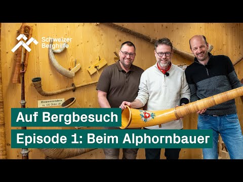 Auf Bergbesuch: Nik Hartmann und Kurt Zgraggen beim Alphornbauer im Berner Oberland. Episode 1/5.