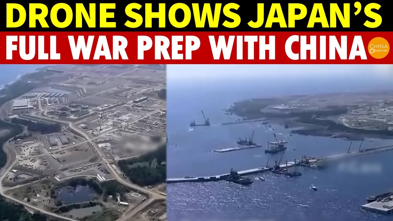 Drone Captures Japan’s War Prep Against China, Military Bases Lighting up the First Island Chain