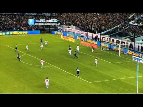 Milito estuvo cerca. Racing 0 - Arsenal 0. Fecha 4. Torneo Primera División 2014. FPT.