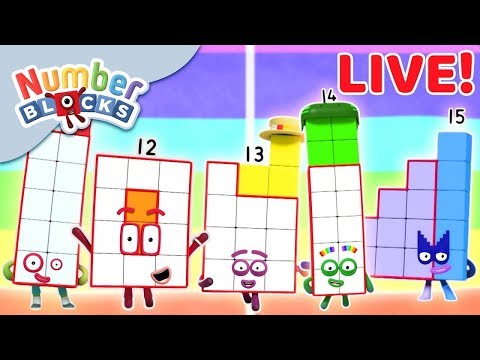 #StayHome 🔴 Numberblocks - Numbers One to Fifteen LIVE! | Learn to Count