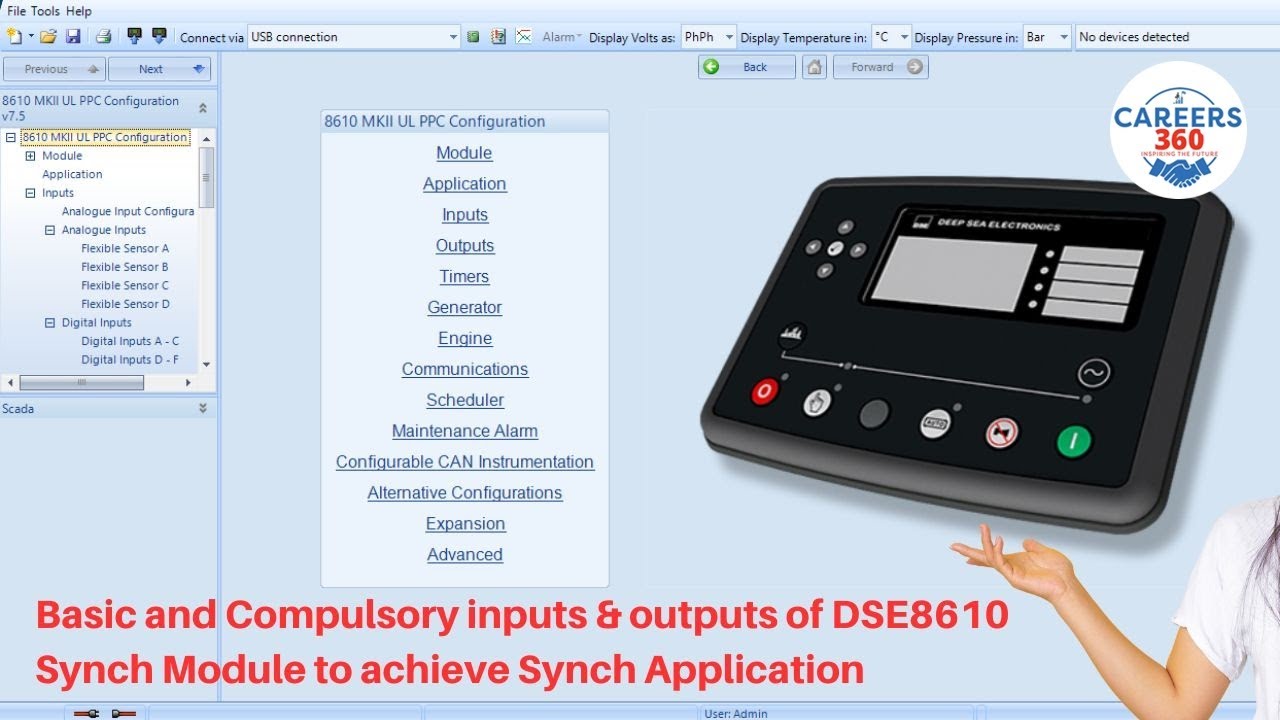 Basic and Compulsory inputs & outputs of DSE8610 Synch Module to achieve Synch Application