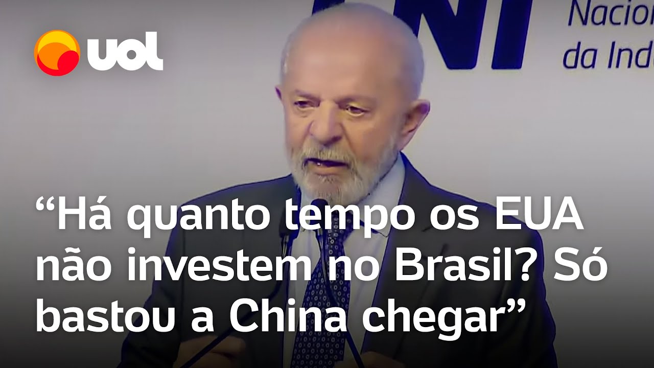 Lula diz que não quer brigar com os EUA e manda indireta: 'Bastou a China vir para eles investirem'