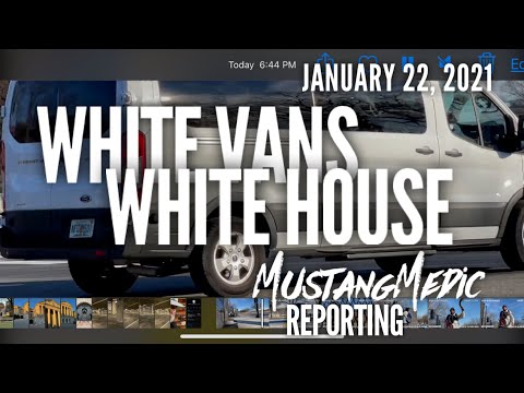 MustangMedic Reporting The White House entrance White Vans leaving and a Christian blowing a Shofar