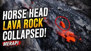 Download lagu Breathtaking! Giant “Horse Head” Lava Rock Collapses at Merapi 🔥 mp3