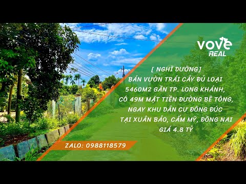 Cần bán đất 49m mặt tiền đường nhưa, đất vuông vức tại Xuân Bảo, Đồng Nai