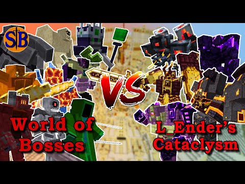 World of Bosses vs L_Ender's Cataclysm | Full Mod Minecraft Mob Battle