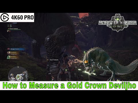 Monster Hunter: World - How to Measure a Gold Crown Deviljho Video