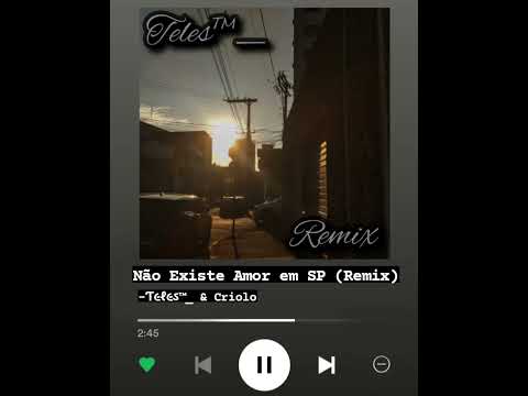 Criolo - Não Existe Amor em SP (Remix) // @criolomc
