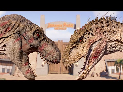 ALL LARGE & MEDIUM DINOSAURS BATTLE ROYALE IN SAN DIEGO MAP – JURASSIC WORLD EVOLUTION 3
