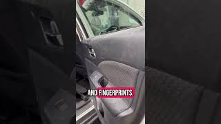 Stolen car forensic detailing