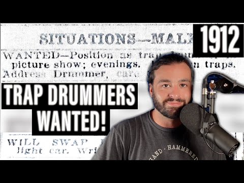 Trap Drummer Wanted for Hire! "Sober and Reliable" | 1912 Newspaper - Percussion in the News
