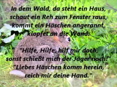 In dem Wald, da steht ein Haus! Singe mit