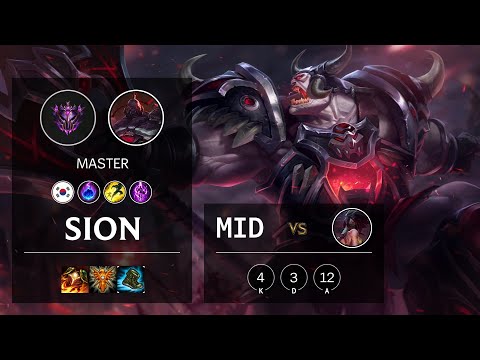 Sion Mid vs Akali - KR Master Patch 10.19