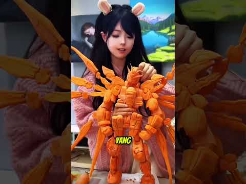 Cewek ini suka bikin bentuk bentuk aneh saat dia makan wortel 🤣 #shortviral