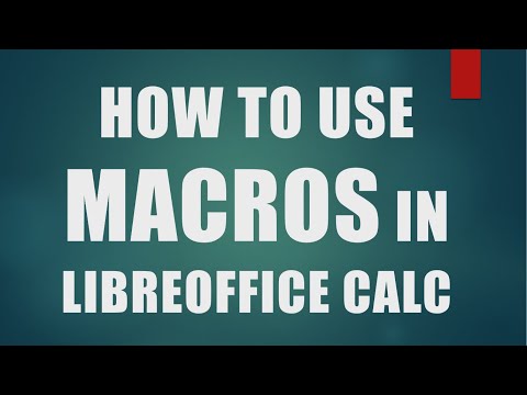 Macros in LibreOffice calc