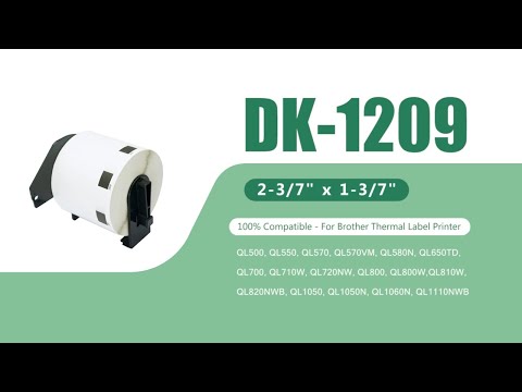 Brother DK-1209 Compatible Barcode Labels DK1209 Address Labels 1-1/7" x 2-3/7"