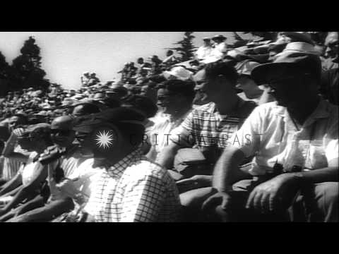 Valeri Brumel of Russia and American athlete Jim Betty set new records at the tra...HD Stock Footage