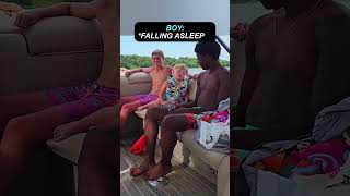 Boy tries to keep up with brothers all day 😴
