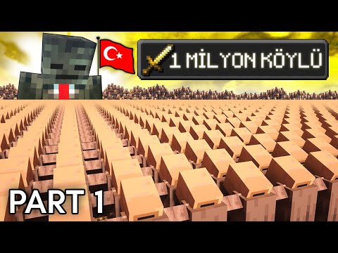 1,000,000 VILLAGERS VS GROX - PART 1 (Turkish Voice)