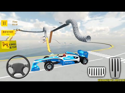 Impossible Car Tracks 3d: Blue Formula Driving Stunts Levels 36 to 39 Completed - Android Gameplay