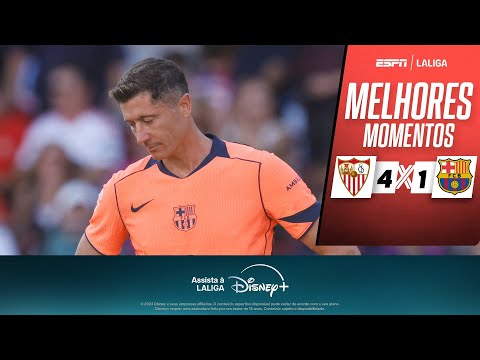 Gols e lances de Sevilla x Barcelona