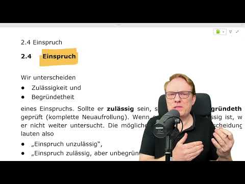 Einspruch - Zulässigkeit - Paragraphenketten
