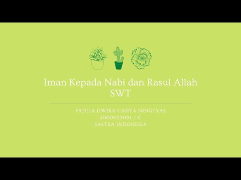 Iman Kepada Nabi dan Rasul Allah SWT (UAS Aqidah Islam C - Fadila Dwika CN)
