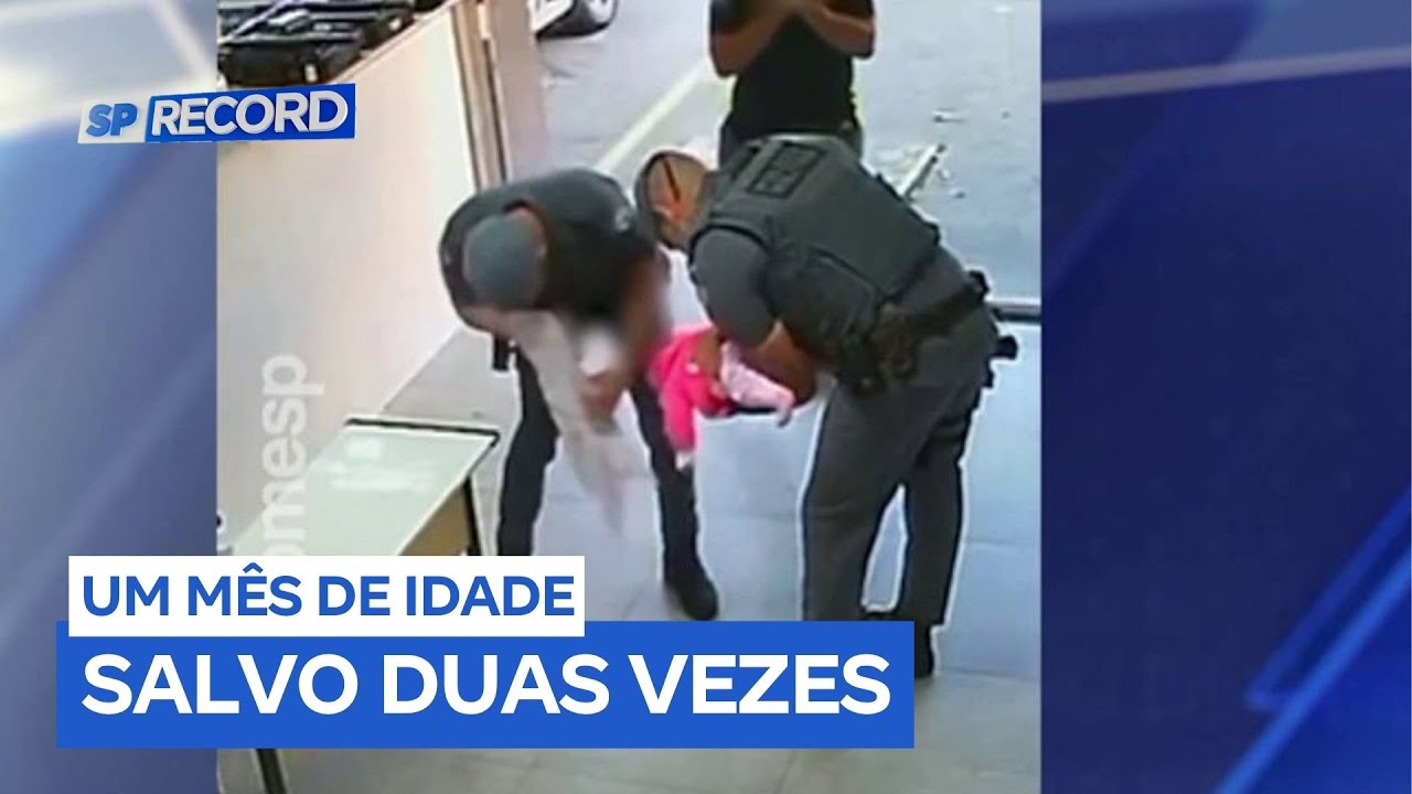 PM salva bebê engasgado duas vezes em um intervalo de dez dias em Santos (SP)