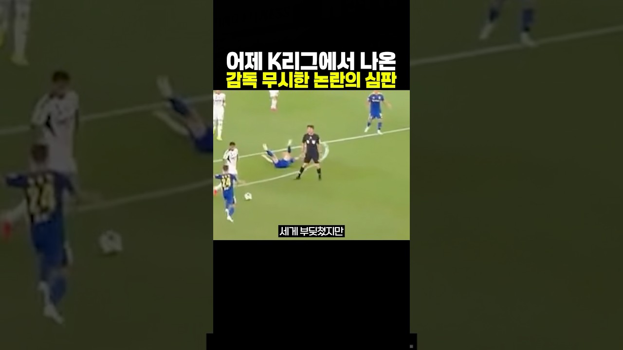 어제 K리그에서 나온 ‘감독 무시한 논란의 심판’..ㄷㄷ