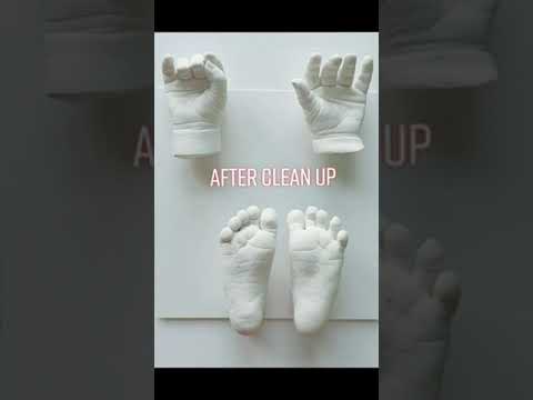 Hands And Feet Casting of a Baby