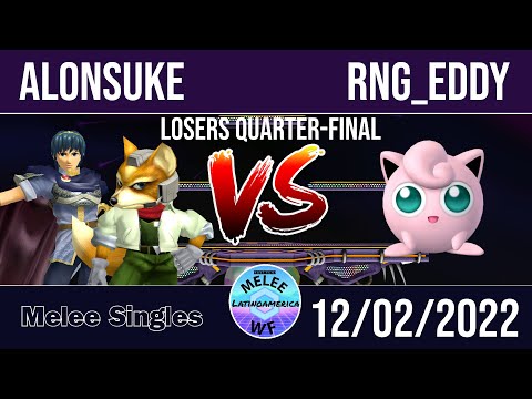 TOP 6 | Losers Quarter-Final | RNG_Eddy (Puff) vs Alonsuke (Fox, Marth) | Melee LATAM WF Tourney #4