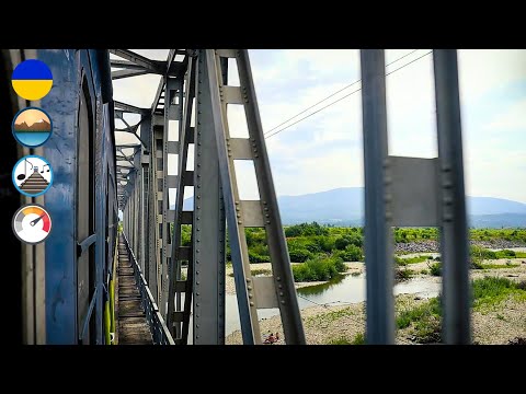 Train Ride Along Ukraine’s Borderlands: Vynohradiv to Tiachiv | Scenic Carpathian Railway 🇺🇦
