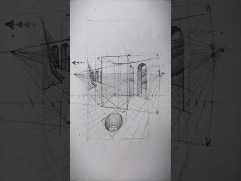 2 Point Perspective Drawing! ✍️ #art #drawing #shorts #shortsfeed