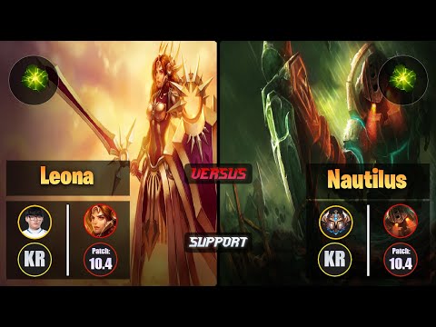 Hoit LEONA (Support) [Aftershock] VS NAUTILUS - Challenger KR Patch 10.4