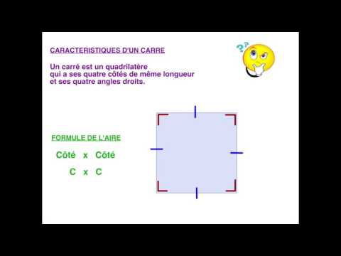 CALCULER l'aire d'un carré