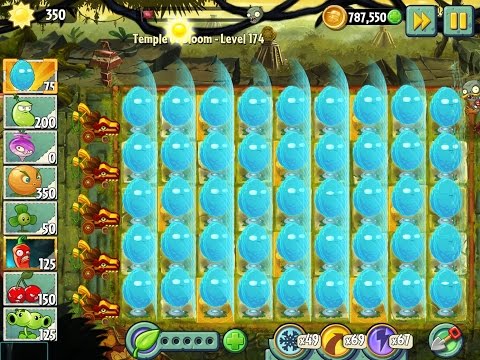Plants vs Zombies 2 Temple of Bloom Epic Hack - Level 174 - Attack Me Please