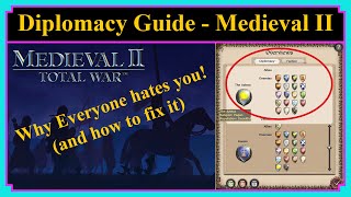 Diplomacy - Why Everyone Hates you (and how to fix it) | Medieval II Total War | Game Guides