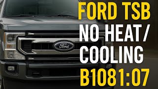 Ford HVAC Diagnosis! No A/C or Heat? DTC B1081:07 Blend Door Repair Explained