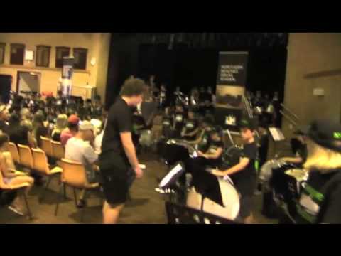 Drum Heads - Thunderstruck 2012 - 100 drummers - Northern Beaches Drum School